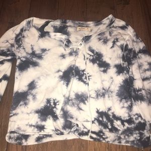 Crop top Hollister tie shirt